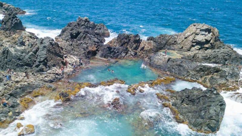 Aruba Natural Pool aerial photo - GETTING STAMPED