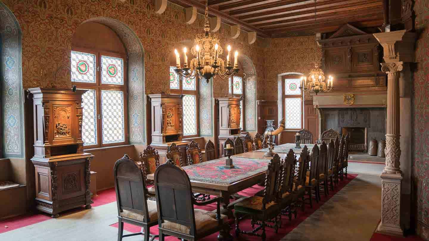 large castle dining room