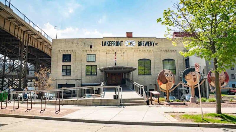 Exterior of Lakefront Brewery - Top brewery tours in Milwaukee