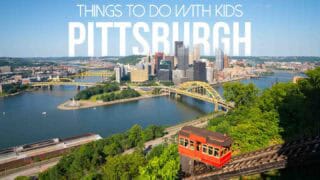 things to do in Pittsburgh featured image with cable car and city view