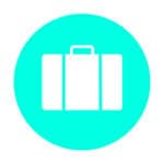 Trip Planning Suitcase Icon Teal